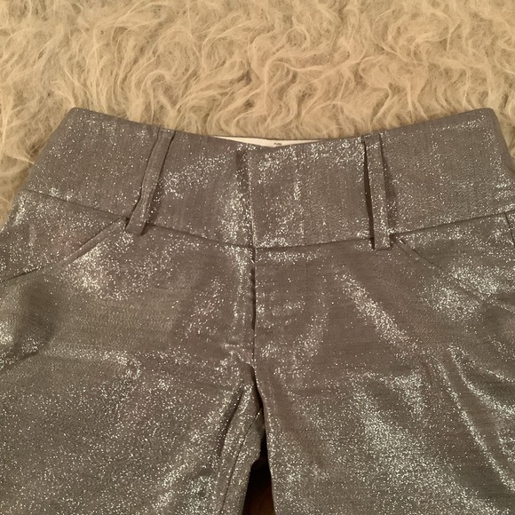 Alice + Olivia Virgin Wool Metallic Trousers - Picture 2 of 8